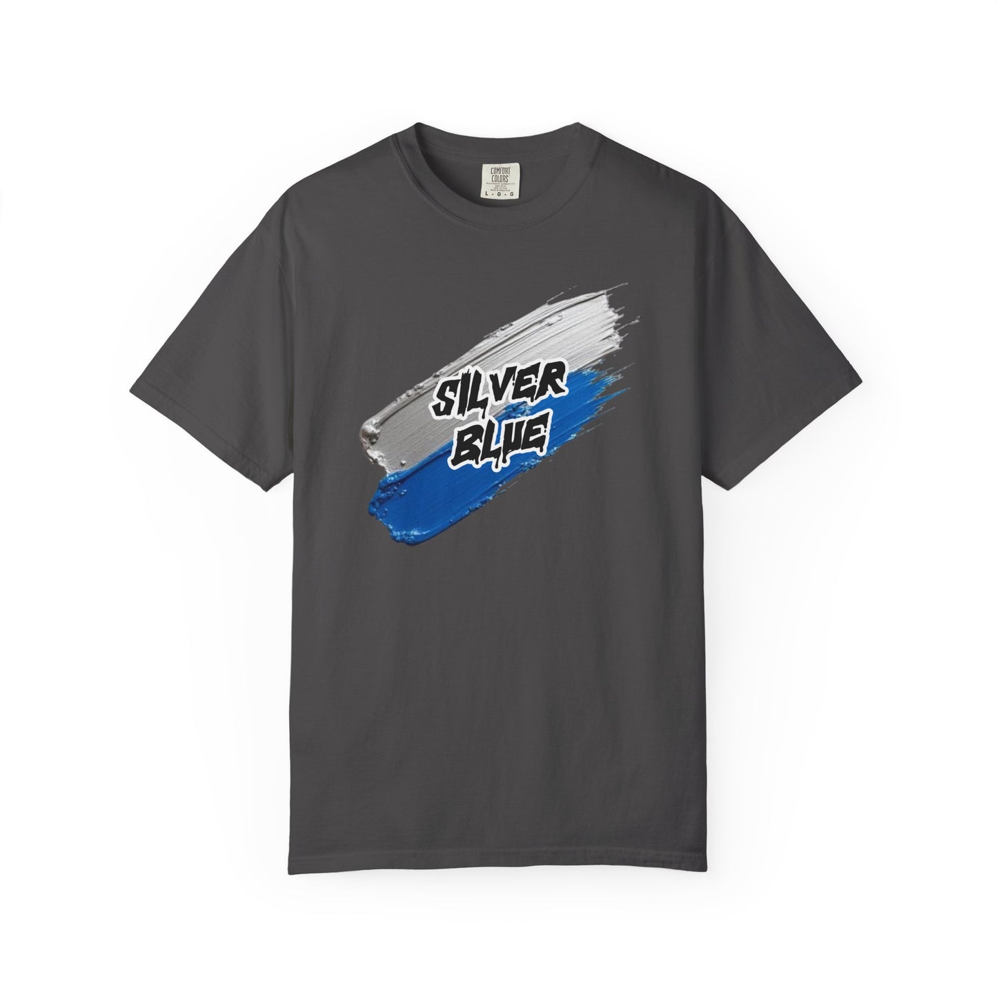 Silver & Blue Brushstroke T-Shirt