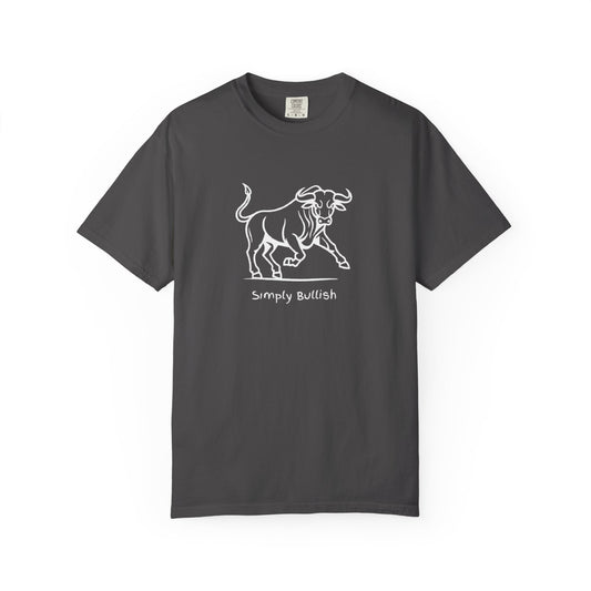 Simply Bullish 2 White Bull Unisex T-Shirt