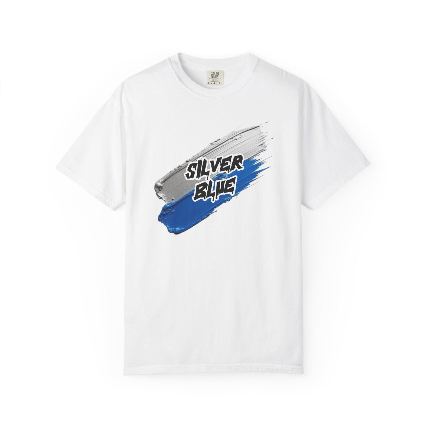 Silver & Blue Brushstroke T-Shirt